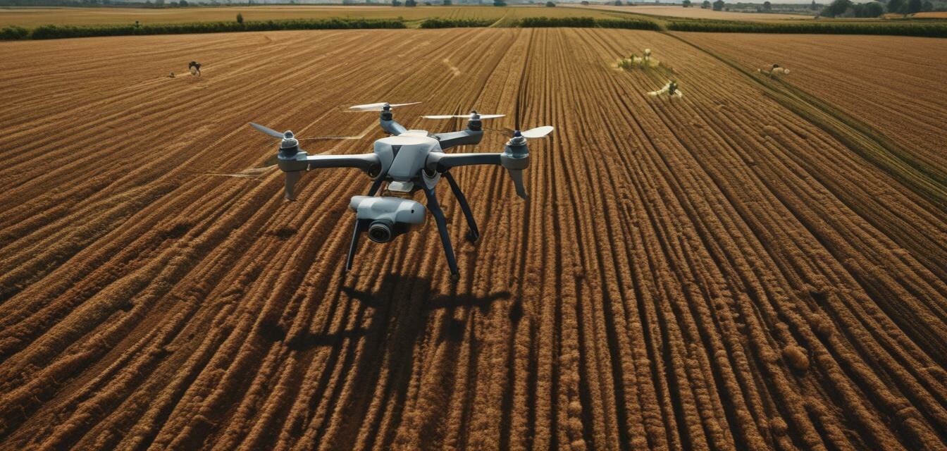 Agricultural quadcopter in use